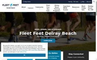 Fleet Feet Delray Beach website