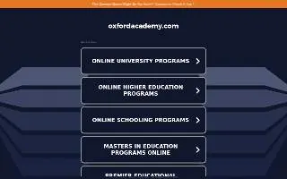 Oxford Academy website