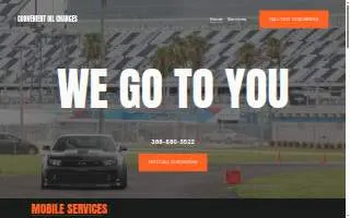 Convenient Oil Changes WE GO TO YOU website