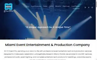 CC Event Pro website