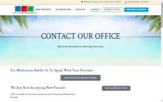 Community Behavioral Health, LLC of Doral website