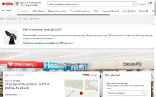 CVS Pharmacy of Doral website
