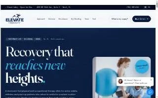 Elevate Therapy Doral website