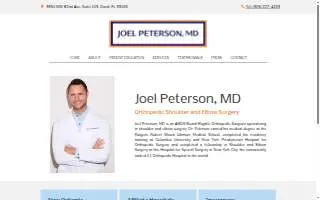 Joel Peterson, MD website