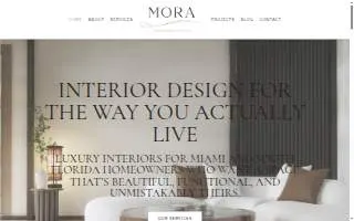 Mora Interior Design of Doral website