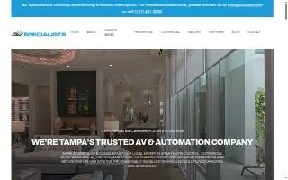 AV Specialists Inc of Dunedin website