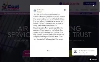 Cool Wizard Air Conditioning Services website