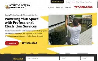 Court Electrical Service website