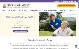 Home Health Works of Dunedin website