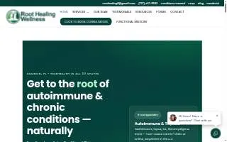 Root Healing Wellness website