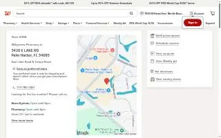 Walgreens of East Lake website