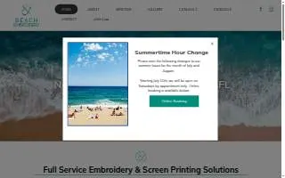 Beach Embroidery website