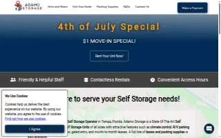 Adamo Storage of Egypt Lake-Leto website