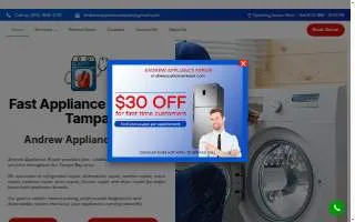 Andrew Appliance Repair website