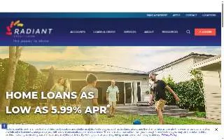 Radiant Credit Union website