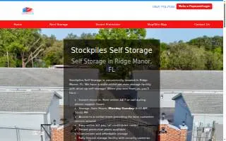 Stockpiles Self Storage website