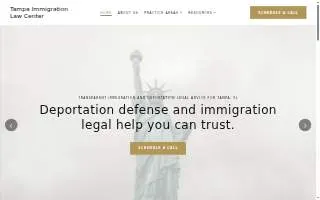 Tampa Immigration Law Center of Egypt Lake-Leto website