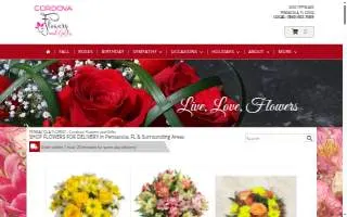 Cordova Flowers and Gifts of Ensley website