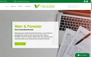 Warr & Forester Accounting & Tax Services website