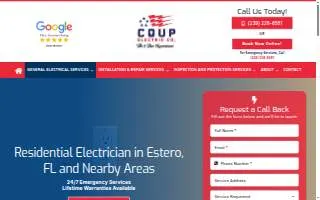 Coup Electric Co. website