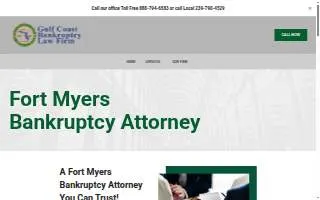 Gulf Coast Bankruptcy Law Firm website