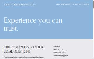 Ronald H. Watson Attorney at Law