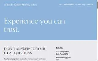 Ronald H. Watson Attorney at Law website