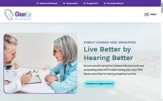 Clear Ear Medical Hearing of Fernandina Beach website