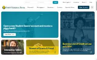 First Federal Bank website