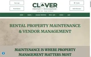 Clover Property Management website
