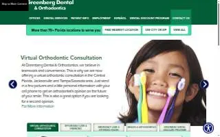 Greenberg Dental & Orthodontics of Fleming Island website