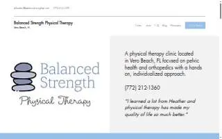 Balanced Strength Physical Therapy website
