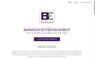 Barwick Entertainment: DJ, Sound, Lighting, & Event A/V of Florida Ridge website