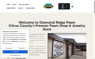 Diamond Ridge Pawn & Jewelry website