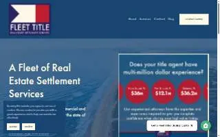 Fleet Title: Real Estate Settlement Services website