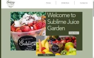 Sublime Juice Garden website
