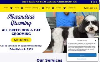 Alexandria's Grooming of Fort Lauderdale website