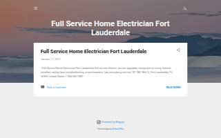 Fort Lauderdale Home Electrical Service