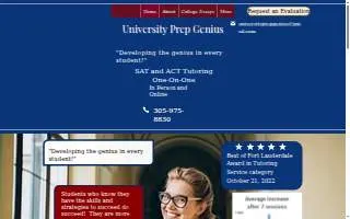 University Prep Genius website