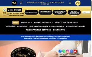 All Notary Solutions - Academia Notarial - Document Preparation of Fort Myers website