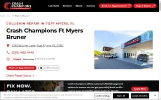 Crash Champions Collision Repair Ft Myers Bruner website