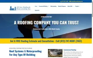 All Area Roofing & Construction website