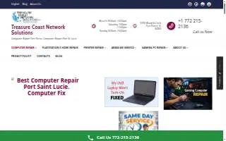 At Home Computer Services website