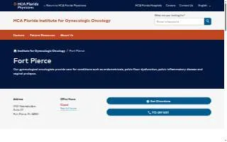 HCA Florida Institute for Gynecologic Oncology - Fort Pierce website