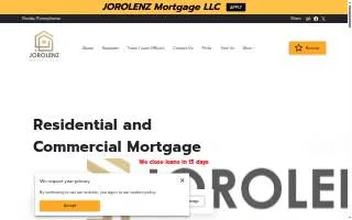 JOROLENZ Mortgage LLC website
