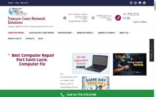 Treasure Coast Network Solutions website