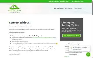 Gulf Coast Home Buyers website