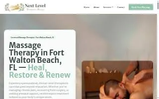 Next Level Therapeutic Massage LLC website