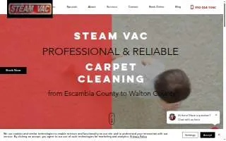 Steam Vac Carpet Cleaning website