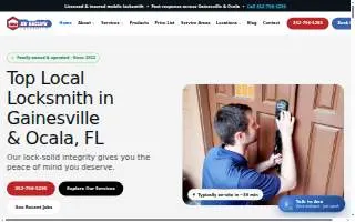 Be Secure Locksmith of Gainesville website
